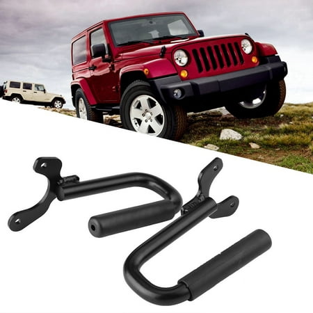 2pcs Black Front Hard Mount Grab Bar Handle for 97-06 Jeep Wrangler TJ Unlimited